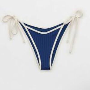 Aerie Wide Rib Low Rise Tie Cheekiest Bikini Bottom Size XXL